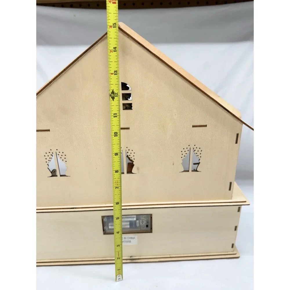 Lighted Wooden Advent Calendar 3D Holiday HomeScene LED 24 Drawers 15
